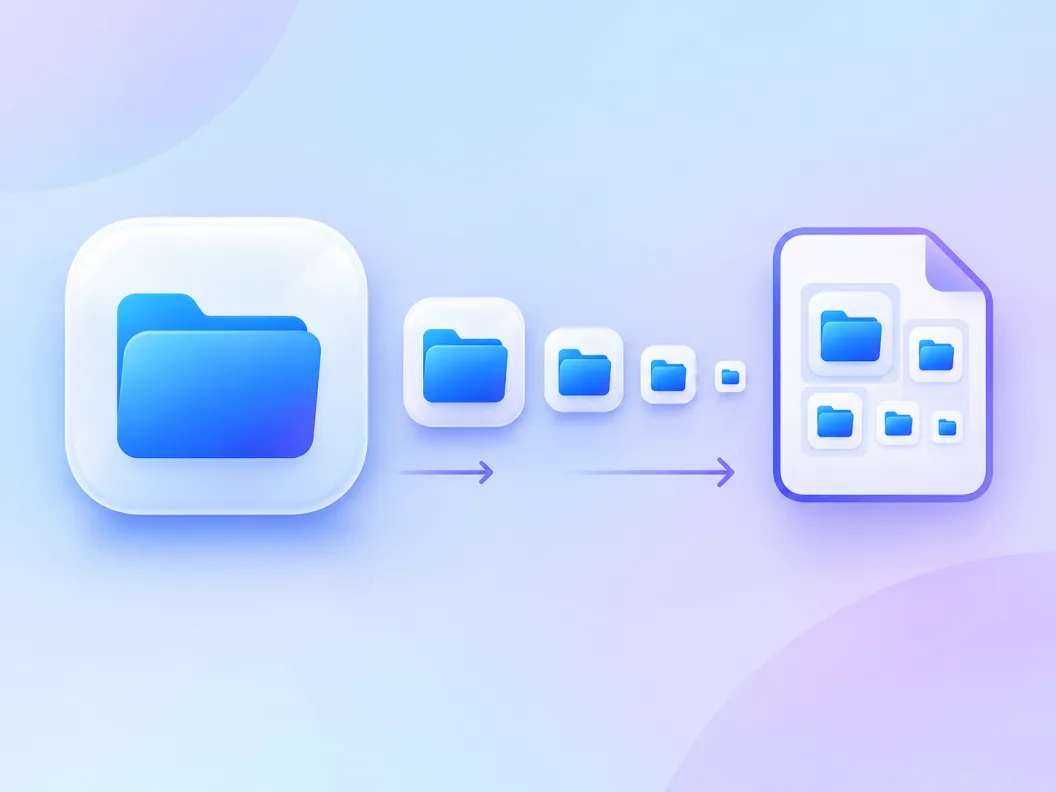 Diseño de iconos para Windows: un máster de icono de app dibujado con IA y empaquetado en un .ico multi-tamaño, mostrado junto a las capas de Explorer, la barra de tareas y el escritorio